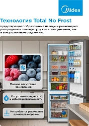 Холодильник Midea MDRB509FGF46ID 2-хкамерн. нержавеющая сталь