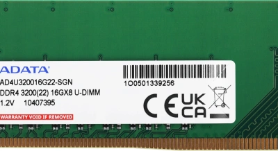 Память DDR4 16Gb 3200MHz A-Data AD4U320016G22-SGN Premier RTL PC4-25600 CL22 DIMM 288-pin 1.2В single rank Ret