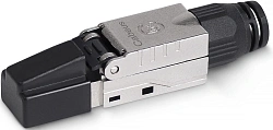 Коннектор Cabeus (8P8C-SH-C6+-TWP) кат.6A RJ45 с защитным колпачком серебристый