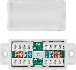 Адаптер Lanmaster TWT-CN110UTP5E проходн. кат.5E бел.
