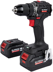 Дрель-шуруповерт Elitech CD 20SL2 (E2201.040.02) 80Вт аккум. патрон:быстрозажимной (кейс в комплекте) (205718)