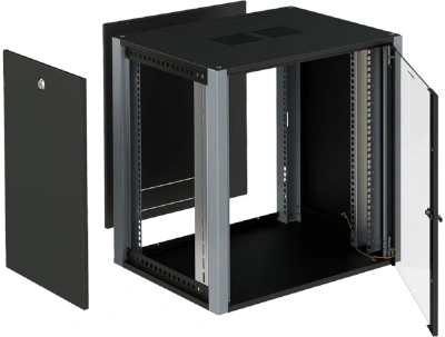 Шкаф коммутационный Sysmatrix (WP 6312.910) настенный 12U 600x350мм пер.дв.стекл 2 бок.пан. 60кг черный 200мм 20кг 585мм IP20 металл