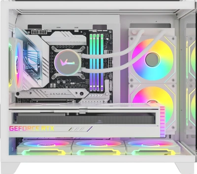 Корпус Formula Crystal Z9ML Floe белый без БП mATX 4x120mm 2xUSB3.0 1xUSB3.1 audio bott PSU