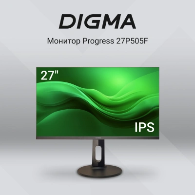 Монитор Digma 27" Progress 27P505F черный IPS LED 16:9 HDMI M/M матовая HAS Piv 300cd 178гр/178гр 1920x1080 75Hz G-Sync FreeSync DP FHD 4.3кг