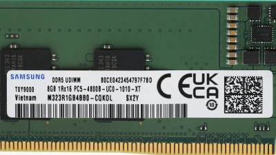 Память DDR5 8Gb 4800MHz Samsung M323R1GB4BB0-CQK OEM PC5-38400 CL40 DIMM 288-pin 1.1В single rank OEM