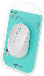 Мышь Logitech M171 белый оптическая 1000dpi беспров. USB для ноутбука 2but (910-006867)