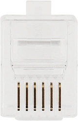 Коннектор Hyperline PLUG-6P6C-P-C2-100 (упак.:100шт) 100м прозрачный