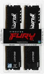 Память DDR4 2x8Gb 3600MHz Kingston KF436C17BBK2/16 Fury Beast RTL Gaming PC4-28800 CL17 DIMM 288-pin 1.35В kit single rank с радиатором Ret