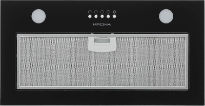 Вытяжка встраиваемая Krona Luisa 600 Glass Black PB черный управление: кнопочное (1 мотор)