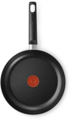 Сковорода Tefal Easy Plus 04237928 круглая 28см ручка несъемная (с крышкой) черный (9100054102)
