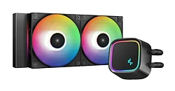 Система водяного охлаждения Deepcool LE500 RGB Soc-AM5/AM4/1200/1700/1851 черный 4-pin 18-33dB Al 220W 1238gr Ret (R-LE500-BKLNMC-G-1)