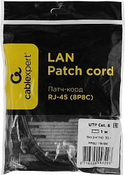 Патч-корд Premier PP6U-1M/BK 10000Гбит/с UTP 4 пары cat.6 CCA molded 1м черный RJ-45 (m)-RJ-45 (m)