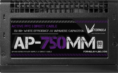 Блок питания Formula ATX 750W AP-750ММ 80 PLUS WHITE (20+4pin) APFC 120mm fan 6xSATA RTL