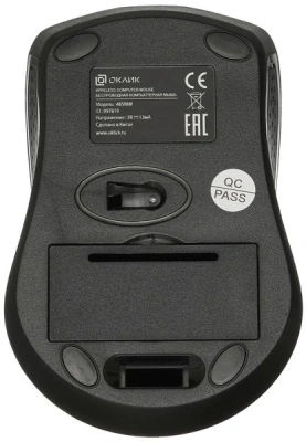 Мышь Оклик 485MW черный оптическая 1600dpi беспров. USB для ноутбука 3but (997819)