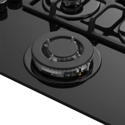 Газовая варочная поверхность Meferi Glass Ultra MGH604 черный