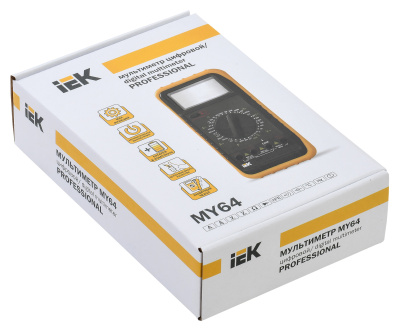 Мультиметр IEK Professional MY64 цифровой желтый/черный (TMD-5S-064)