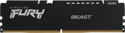 Память DDR5 32GB 6400MHz Kingston KF564C32BBE-32 Fury Beast RTL Gaming PC5-51200 CL32 DIMM 288-pin 1.4В single rank с радиатором Ret