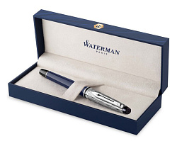 Ручка роллер Waterman Expert L`Essence du Bleu (2166429) LaqBlue CT F черн. черн. подар.кор.