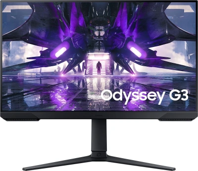 Монитор Samsung 27" Odyssey G3 S27AG320NI черный VA LED 1ms 16:9 HDMI полуматовая HAS Piv 3000:1 250cd 178гр/178гр 1920x1080 165Hz FreeSync Premium DP 4.8кг