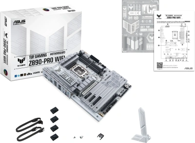 Материнская плата Asus TUF GAMING Z890-PRO WIFI Soc-1851 Intel Z890 4xDDR5 ATX AC`97 8ch(7.1) 2.5Gg RAID+HDMI+DP