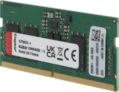Память DDR5 8GB 5600MHz Kingston KCP556SS6-8 RTL PC5-44800 CL46 SO-DIMM 262-pin 1.1В single rank Ret