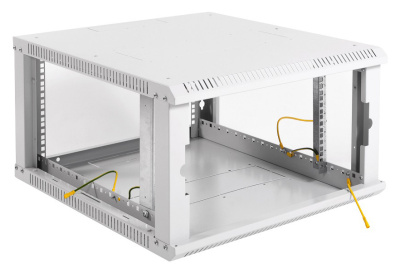 Шкаф коммутационный ЦМО ШРН-Эконом (ШРН-Э-6.350.1) настенный 6U 600x350мм пер.дв.металл 85кг серый 300мм 11кг 180град. 345мм