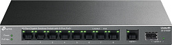 Коммутатор TP-Link LS1210GP (L2) 9x1Гбит/с 1SFP 8PoE 61W неуправляемый