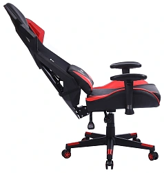 Кресло игровое Cactus CS-CHR-090BLR черный/красный экокожа/сетка крестов. нейлон