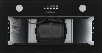Вытяжка встраиваемая Krona Luisa 600 Glass Black PB черный управление: кнопочное (1 мотор)