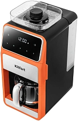 Кофеварка капельная Kitfort КТ-7622 1050Вт оранжевый/черный