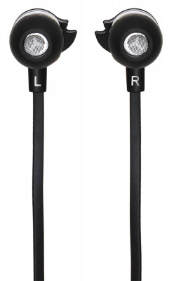 Гарнитура внутриканальные Оклик HS-S-210 1.2м черный проводные в ушной раковине (D1B)