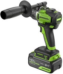 Дрель-шуруповерт Greenworks GD24DD90 аккум. патрон:быстрозажимной (3707507CUD)