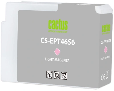 Картридж струйный Cactus CS-EPT46S6 T46S6 фото пурпурный (30мл) для Epson SureColor SC-P700