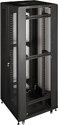 Шкаф серверный Lanmaster (TWT-CBB-47U-8X10-P1) напольный 47U 800x1000мм пер.дв.перфор. задн.дв.перфор.2-хст. 2 бок.пан. 800кг черный 926мм 131.2кг 2277мм IP20 металл