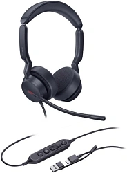 Гарнитура проводная Yealink UH44 Dual UC USB-C/A черный