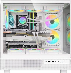 Корпус Formula Crystal Z8 белый без БП ATX 11x120mm 4x140mm 1xUSB3.0 audio bott PSU