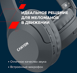 Гарнитура накладные Canyon BTHS-3 бежевый беспроводные bluetooth оголовье (CNS-CBTHS3BE)