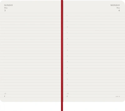 Ежедневник Moleskine CLASSIC SOFT Large 130х210мм 400стр. мягкая обложка красный