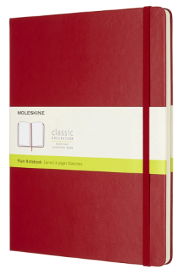 Блокнот Moleskine CLASSIC QP092F2 XLarge 190х250мм 192стр. нелинованный твердая обложка красный