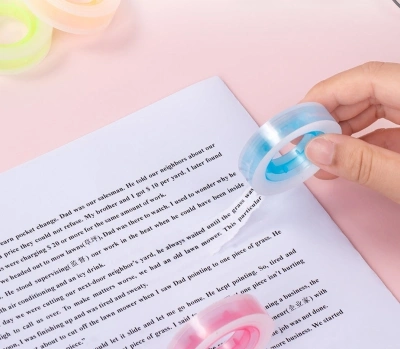 Клейкая лента канцелярская Deli EA689 ассорти шир.18мм дл.30м 38мкр (упак.:8шт)