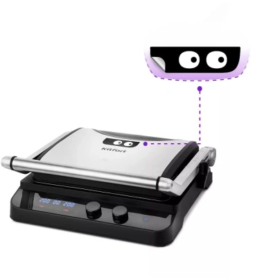 Электрогриль Kitfort КТ-1636 1800Вт серебристый