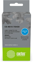 Картридж ленточный Cactus CS-M210-750430 M210-750-430 черный на прозрачном 19.1x6.4 для Brady M210/M211/M210-LAB