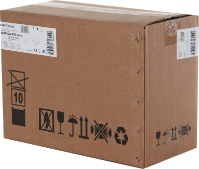 Вытяжка встраиваемая Krona Kamilla 450 белый управление: кулисные переключатели (1 мотор)