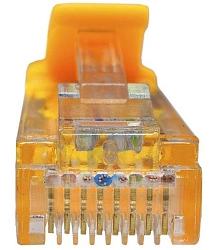 Патч-корд Suprlan 10-0161 UTP RJ-45 вил.-вилка RJ-45 кат.5E 0.5м желтый LSZH 26AWG