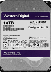 Жесткий диск WD SATA-III 14TB WD141PURP Surveillance Purple Pro (7200rpm) 512Mb 3.5"