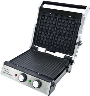 Электрогриль GFGril GF-180 2000Вт серебристый/черный