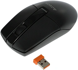 Мышь A4Tech G3-330NS черный оптическая 1200dpi silent беспров. USB 3but