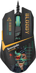 Мышь A4Tech Bloody W63 Max Renegade черный/рисунок оптическая 12000dpi USB (W63 MAX)