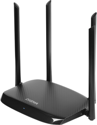 Роутер беспроводной Digma DWR-AC1201 AC1200 10/100BASE-TX черный