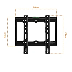 Кронштейн для телевизора Buro FX1S черный 15"-48" макс.25кг настенный фиксированный